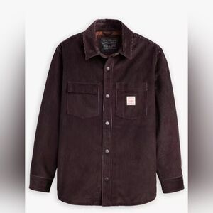 Levi's Telegraph Overshirt Men's Size Small NWT Brown Msrp $89.50
